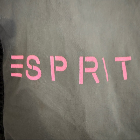 Esprit Gray Tote with Pink and Blue Accents VTG - Picture 2 of 11